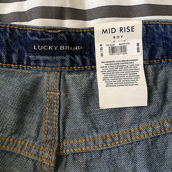 Lucky Brand mid rise boy 20/35r wash jeans - Picture 5 of 7